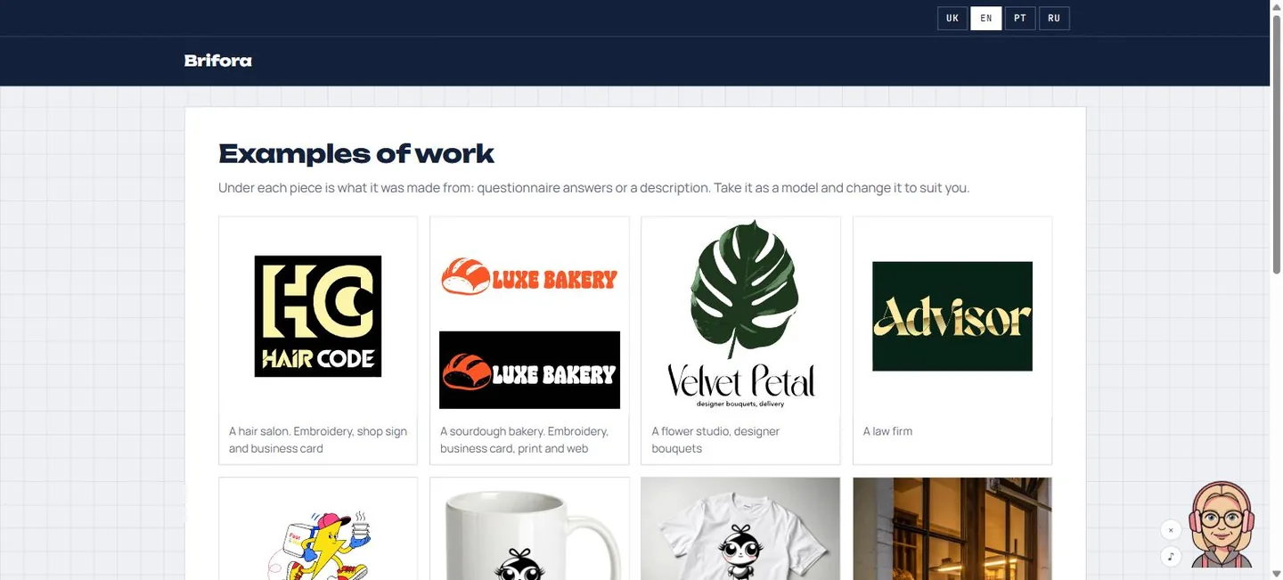 Brifora examples of work — logos and designs